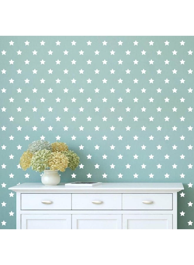 JURUOXIN 100 Pcs/Set Star Decal for Wall Sticker Removable Peel and Stick Vinyl Decoration Home Bedroom Living Room Nursery DIY Patten Decor YMX64 (White)  - Image 5