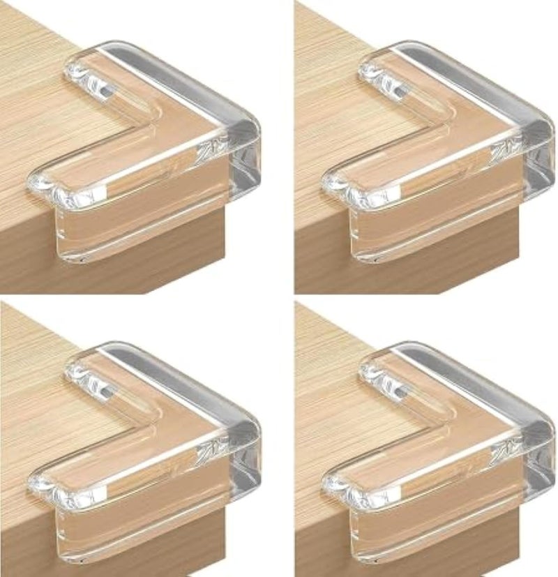 Baby Proofing Corner Guards, 4 Pack Clear Corner Protector for Kids Furniture and Tablet Corners | Furniture Corner Protectors Bumper Corner Cushion Cover Sharp Furniture Corner Cushion - Image 1