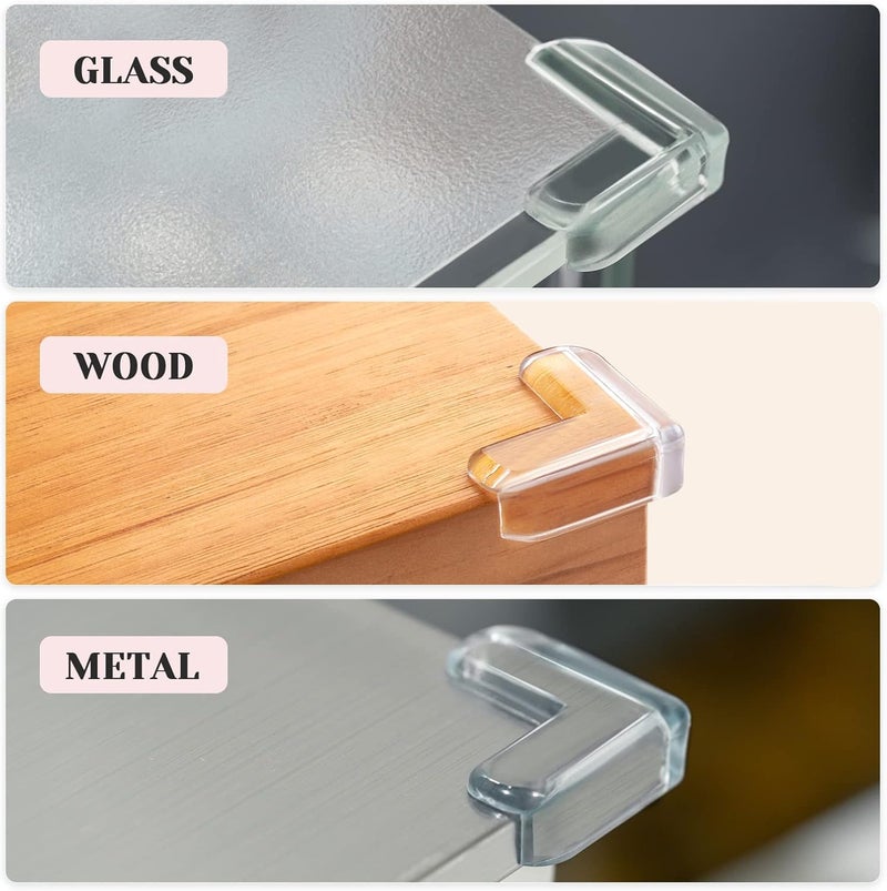Baby Proofing Corner Guards, 4 Pack Clear Corner Protector for Kids Furniture and Tablet Corners | Furniture Corner Protectors Bumper Corner Cushion Cover Sharp Furniture Corner Cushion - Image 3