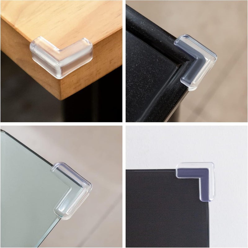 Baby Proofing Corner Guards, 4 Pack Clear Corner Protector for Kids Furniture and Tablet Corners | Furniture Corner Protectors Bumper Corner Cushion Cover Sharp Furniture Corner Cushion - Image 4