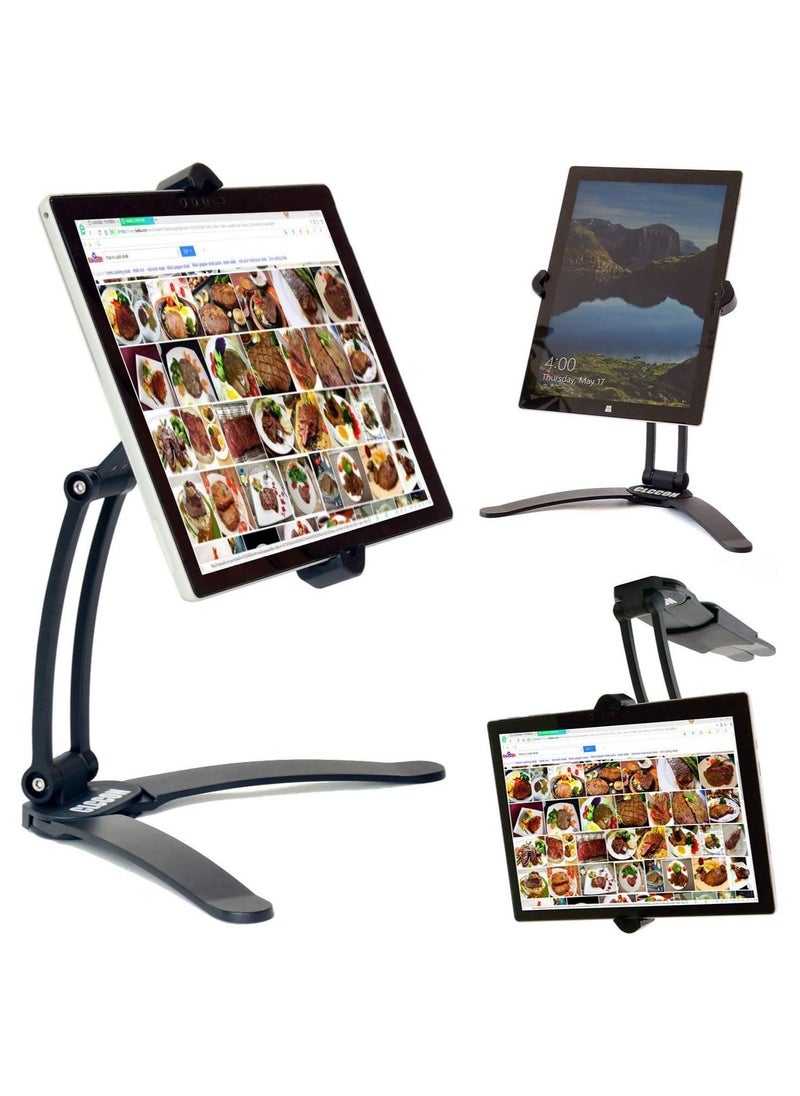 Aluminium Holder Stand Mount Compatible with IPAD AIR/Mini/IPAD PRO 12.9,MS Surface Book 2 (13.5) for Desk, Office, Kitchen,Store Kiosk, Wall Mount,Restroom,Etc - Image 2
