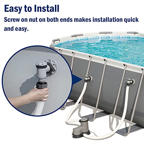 ALOCS 1.5" Pool Hose for Intex Filter Pump - 29060E Pool Hoses for Above Ground Pools, 1.5 Inch Pool Filter Hose for Coleman Intex Sand Filter Pumps & Saltwater Systems 59" Long (2 Pack) - Image 5