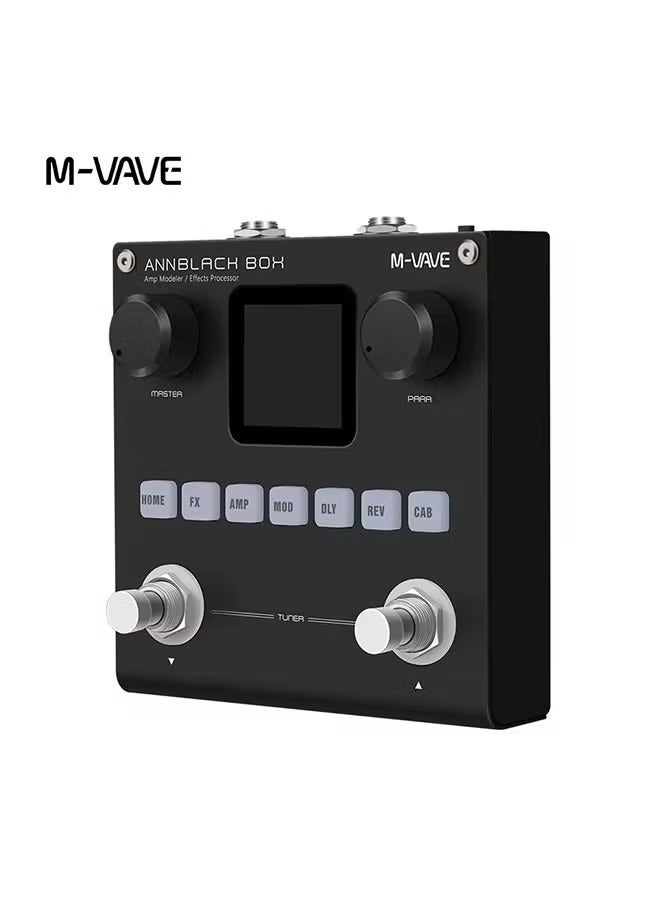 M-VAVE ​​M-VAVE Annblackbox Multi-Effects Pedal Blackbox- Guitar/Bass Amp Simulator w/80 Editable Presets, 6 FX & Built-in Battery​​ - Image 5
