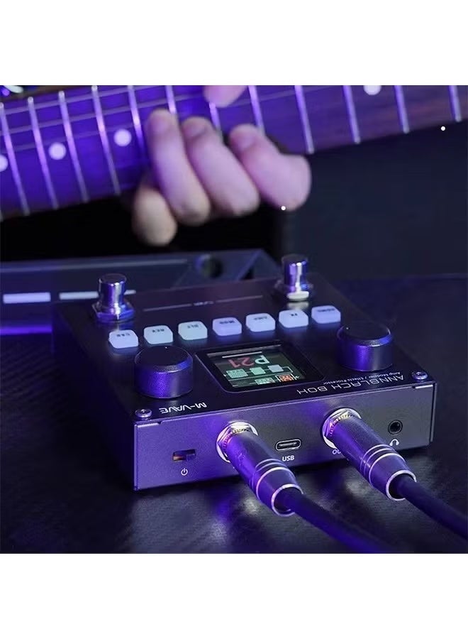 M-VAVE ​​M-VAVE Annblackbox Multi-Effects Pedal Blackbox- Guitar/Bass Amp Simulator w/80 Editable Presets, 6 FX & Built-in Battery​​ - Image 2