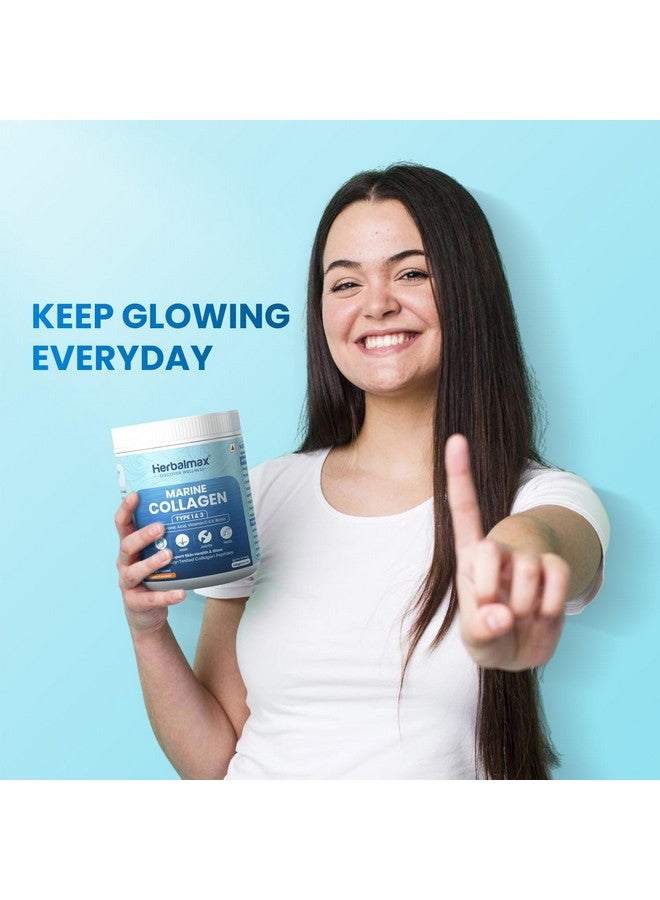 Herbal max Hydrolyzed Marine Collagen Supplements - 240g With Hyaluronic Acid, Vitamin C & E, Biotin Supports Healthy Skin, Hair, Nails, Bone & Joint | Type I and Type III - Image 5