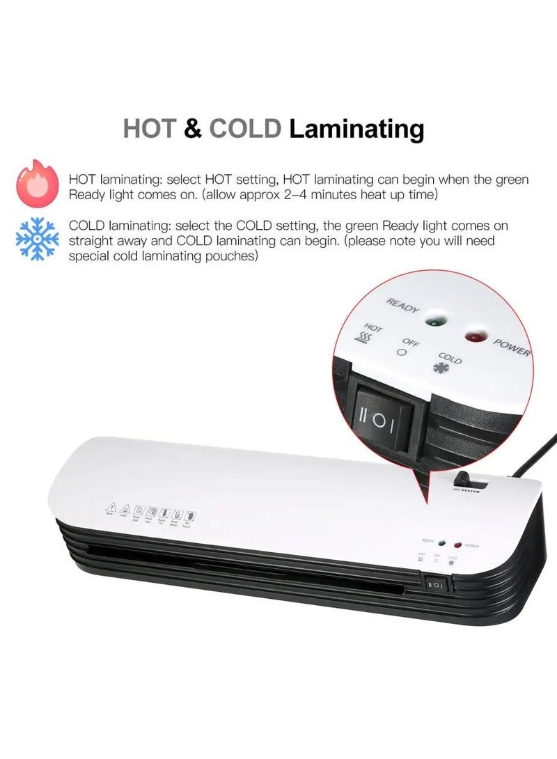 OSMILE SL299 Hot And Cold Laminating Machine, A4 Laminator Machine Hot and Cold Lamination 2 Roller System with ABS Button for Home Office School Supplies - Image 2