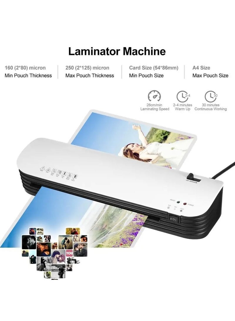 OSMILE SL299 Hot And Cold Laminating Machine, A4 Laminator Machine Hot and Cold Lamination 2 Roller System with ABS Button for Home Office School Supplies - Image 3