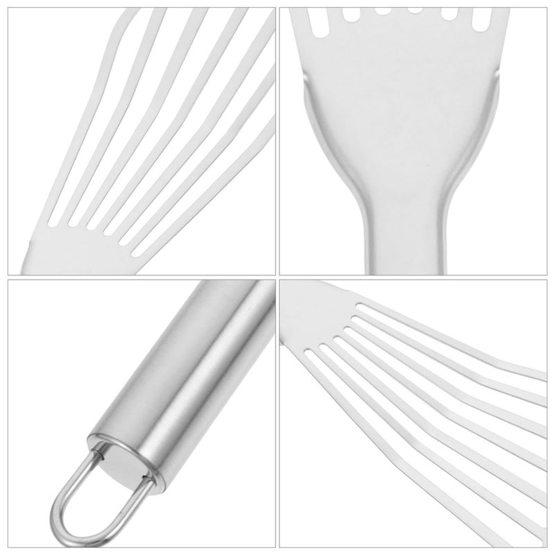 Stainless Steel Slotted Turner Ergonomic Long Handle Pancake Spatula - Image 5