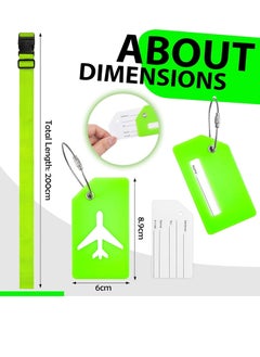 Generic 4 Pack Luggage Straps for Suitcases TSA Approved & Suitcase Identifiers Unique Luggage Tags and Straps Set, Adjustable Suitcase Belt Straps with Buckles to Keep Suitcase Secure While Traveling (Green)  - Image 2