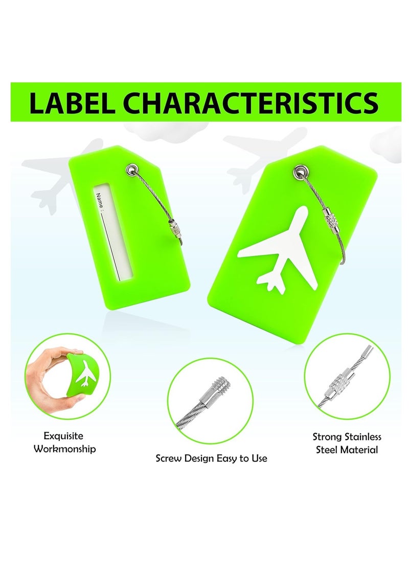 FengSVMA 4 Pack Luggage Straps for Suitcases TSA Approved & Suitcase Identifiers Unique Luggage Tags and Straps Set, Adjustable Suitcase Belt Straps with Buckles to Keep Suitcase Secure While Traveling (Green)  - Image 5