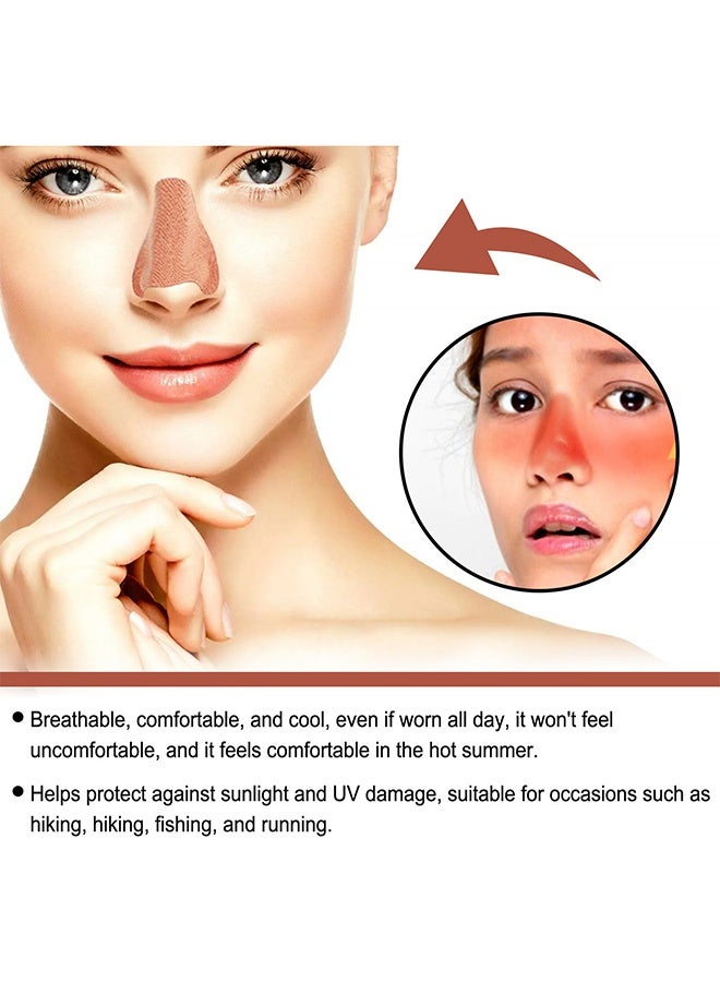 إيلهو لاصقة حماية الأنف من الأشعة فوق البنفسجية 24 قطعة، حماية من الشمس، لاصقة على الأنف للاستخدام في الهواء الطلق، واقيات الشمس للأنف، لاصقات واقية من الأشعة فوق البنفسجية للواقي الشمسي، ضمادة للأنف للغولف، ملحقات رياضية للأشخاص الذكور والإناث في الهواء الطلق. - Image 2
