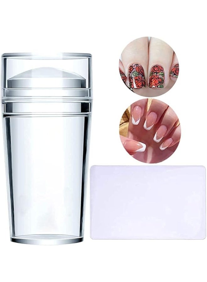 Clear French Nail Art Stamping Plate, Clear Silicone Jelly, Transparent Visible Body, Cannot Be Misplaced for DIY Nail Art - Image 1