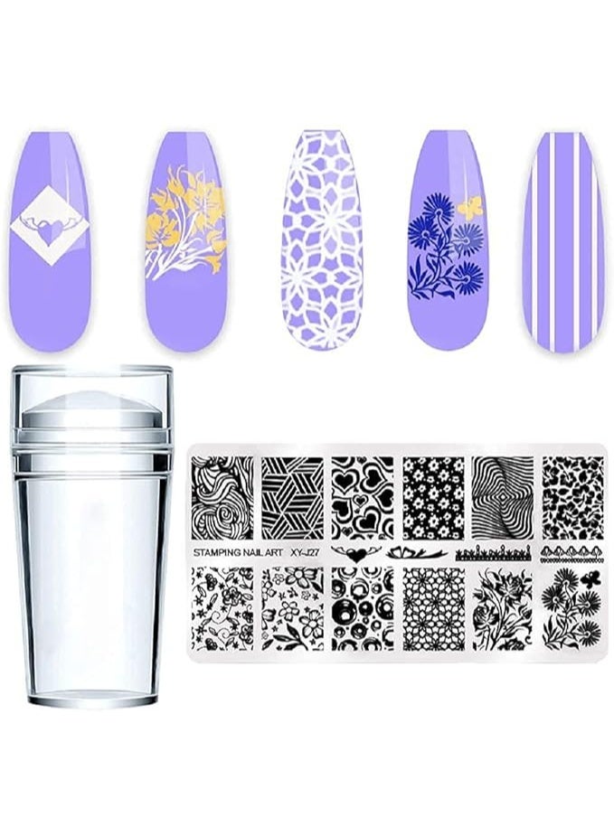 Clear French Nail Art Stamping Plate, Clear Silicone Jelly, Transparent Visible Body, Cannot Be Misplaced for DIY Nail Art - Image 4