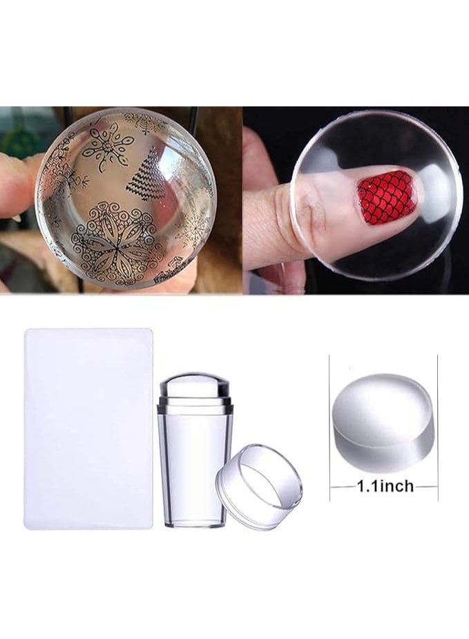 Clear French Nail Art Stamping Plate, Clear Silicone Jelly, Transparent Visible Body, Cannot Be Misplaced for DIY Nail Art - Image 2