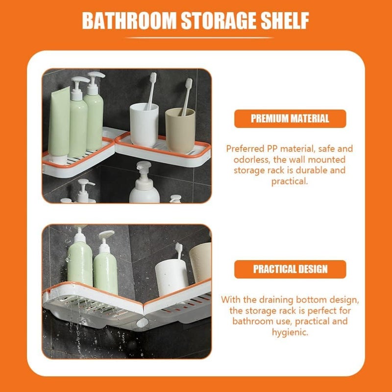 Wrixty Multipurpose Kitchen & Bathroom Storage Shelves Organizer, Corner Caddy Holder Stand with Wall Mounted Suction Cup Basin Shelf Rack Sponge Holder (Multi Color) - Image 5