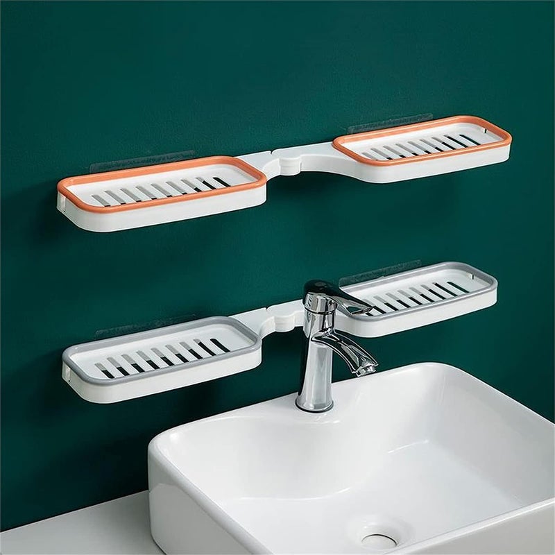Wrixty Multipurpose Kitchen & Bathroom Storage Shelves Organizer, Corner Caddy Holder Stand with Wall Mounted Suction Cup Basin Shelf Rack Sponge Holder (Multi Color) - Image 3