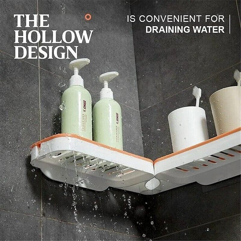 Wrixty Multipurpose Kitchen & Bathroom Storage Shelves Organizer, Corner Caddy Holder Stand with Wall Mounted Suction Cup Basin Shelf Rack Sponge Holder (Multi Color) - Image 2