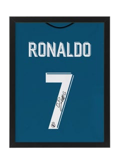 Boomah Accessories Cristiano Ronaldo Real Madrid Autographed Jersey - Framed Poster 30x40cm - CR7 -Football Memorabilia, Soccer Collectible, Gift for Fans 