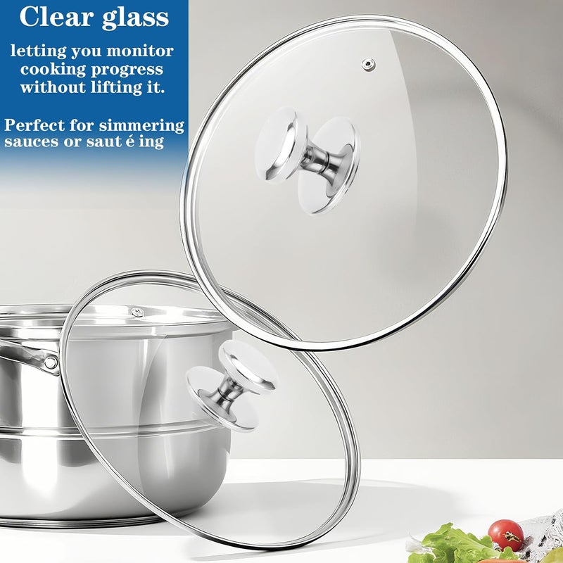 Bigwinyep 6 Inch Universal Pan Lid, Tempered Glass Lid for Frying Pan, 6,8,9.5,10.5,11,12,12.5 Inch Universal Lids for Pots, Pans and Skillets - Image 4