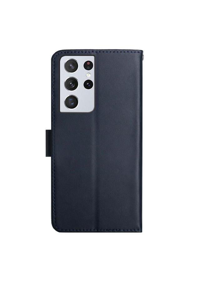 S-TOP Case For Samsung Galaxy S21 Ultra 5G Genuine Leather Fingerprint-proof Horizontal Flip Phone Case - Image 3