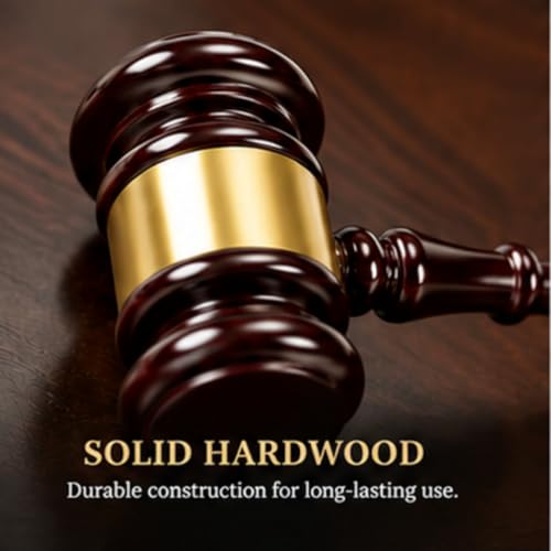 bahilok Wooden Gavel and Sound Block Set for Lawyers, Judges, and Chairmen of The Board - Perfect Desk Accessory for Local Club Presidents - Image 4