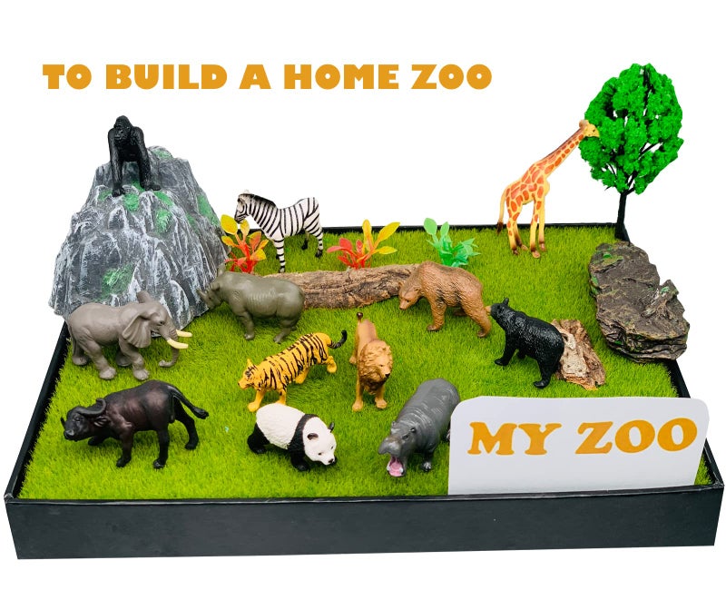 Higherbros 12Pcs Mini African Wildlife Animal Toys for Kids  Realistic Safari World Figure Toys  Animal Figurines Toy Great for Kids Gifts  Cake Toppers Party Favors  Prizes  Rewards  Educational for Children - Image 2