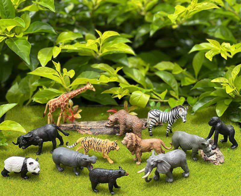Higherbros 12Pcs Mini African Wildlife Animal Toys for Kids  Realistic Safari World Figure Toys  Animal Figurines Toy Great for Kids Gifts  Cake Toppers Party Favors  Prizes  Rewards  Educational for Children - Image 5
