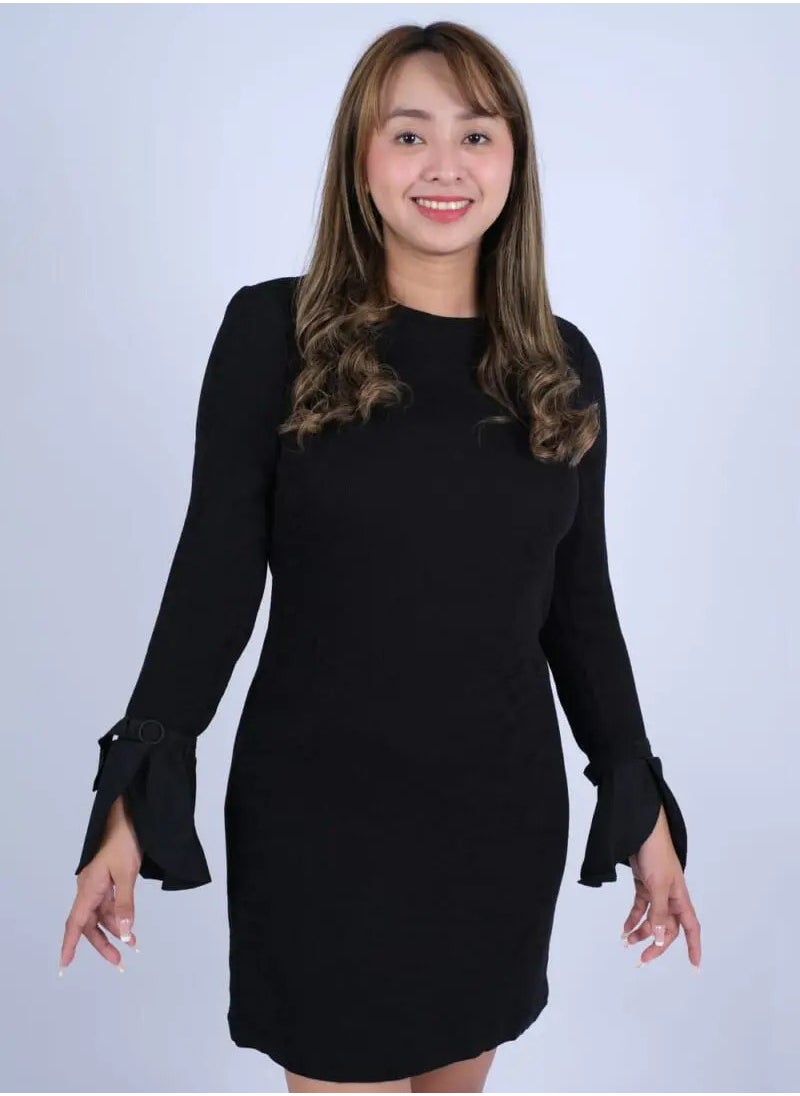 ONLY - Women’s Adjustable Cuff Sleeves Short Dress in Black - Image 1