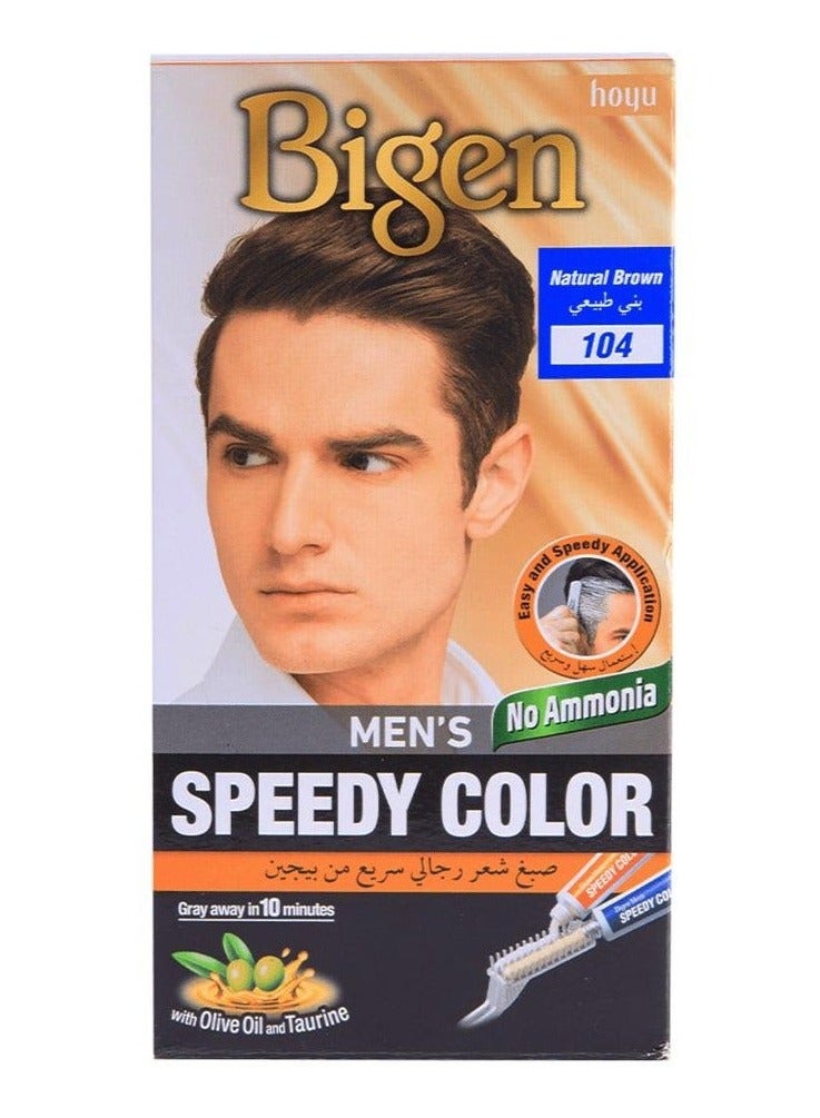Bigen Speedy Hair Dye Without Ammonia For Men - Natural Brown 104 - Image 2