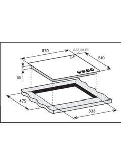 General Goldin Built In 5 Burner Cooker, 87x52cm, Total Safety, Auto ignition, Wide Stand , High Quality Material " - pzsku/Z8B22C7CDAA666472CE73Z/45/_/1734949653/fd24bd5e-e9c9-4360-a1f1-187a22b7053e