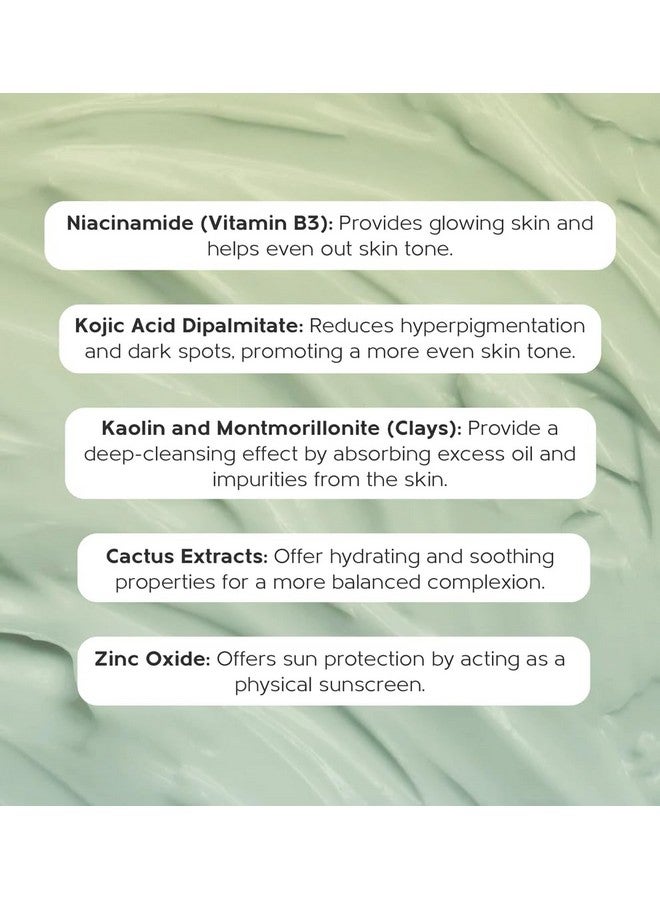 Evermore Mexican Cactus De-Tan Face Mask for Glowing Skin | Kaolin Clay, Kojic Acid, Niacinamide | Removes Tan, Deep Cleanses Pores, Controls Oil, Hydrates & Soothes | For All Skin Types - 100g (Pack of 1) - Image 4