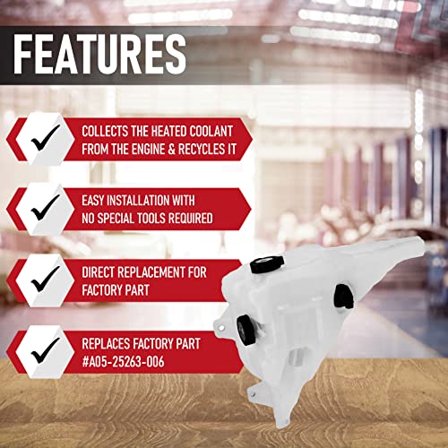 AA Ignition Replacement Coolant Reservoir Tank - Compatible with Freightliner Vehicles - Cascadia, Century Class, Columbia, Coronado, FLD020SD, M2 106, M2 112 - Replaces 525263005, A05-25263-006, A0533118000 - Image 2