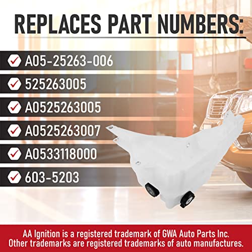 AA Ignition Replacement Coolant Reservoir Tank - Compatible with Freightliner Vehicles - Cascadia, Century Class, Columbia, Coronado, FLD020SD, M2 106, M2 112 - Replaces 525263005, A05-25263-006, A0533118000 - Image 3