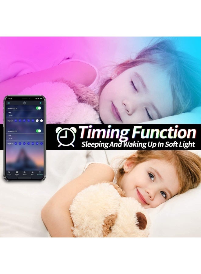 Bluejw 32.8 قدم أضواء شريط LED ذكية مع مزامنة موسيقية وتغيير الألوان، تحكم عبر التطبيق لأضواء LED لغرفة النوم، الحفلات، وزينة المنزل - Image 4