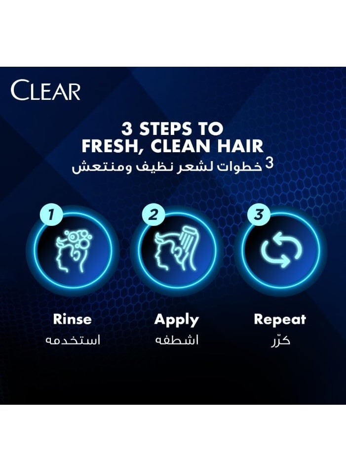 كلير شامبو كلير مين للعناية الكاملة 3 في 1، للشعر والوجه والجسم مع الفحم النشط، لشعر خالٍ من القشرة بنسبة 100% وبشرة رطبة، 900 مل - Image 4