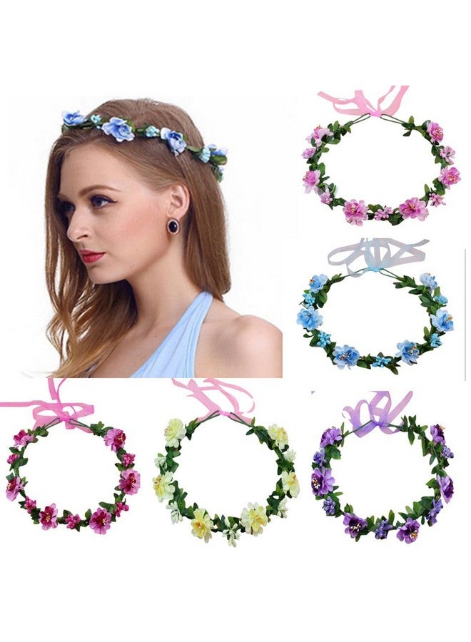 لوف سويتي عصابة رأس من زهور الحب الحلوة مع تاج من الزهور لحفلات الزفاف (أزرق) - Image 2