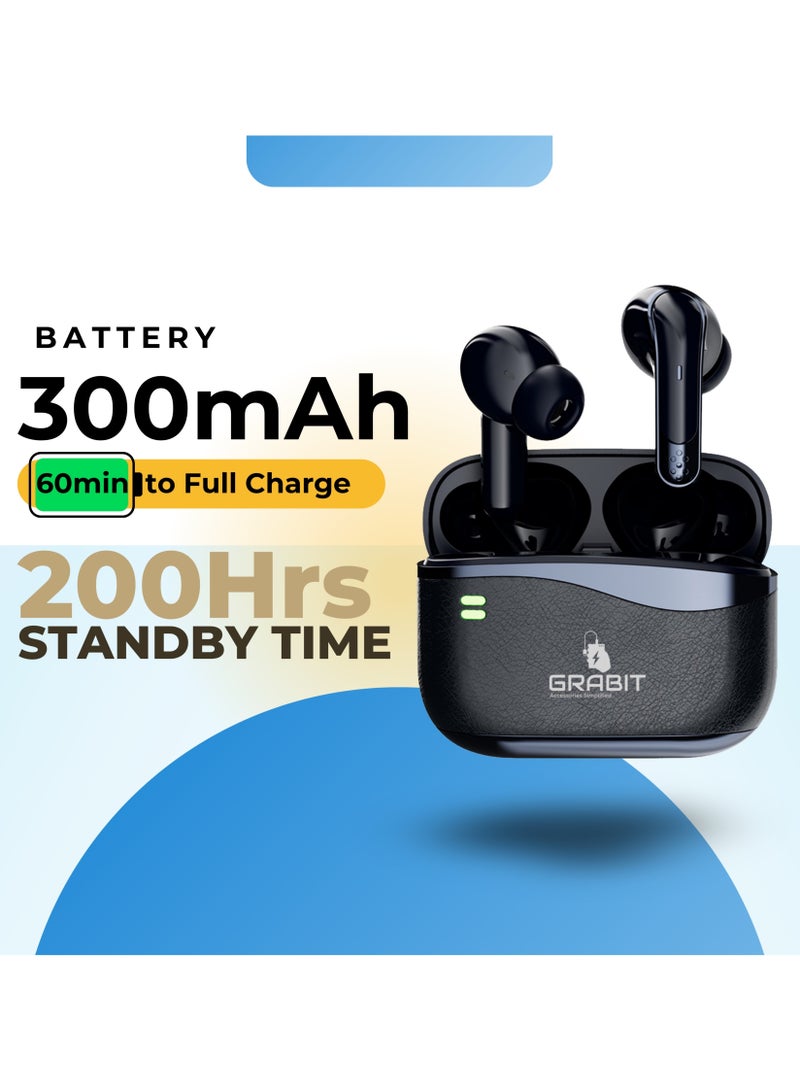 GRABIT GTUNES-DUET True Wireless Earbuds – 25dB ANC, Dual Connectivity, Quad-Mic, 6H Playtime, Fast Charging  - Image 4