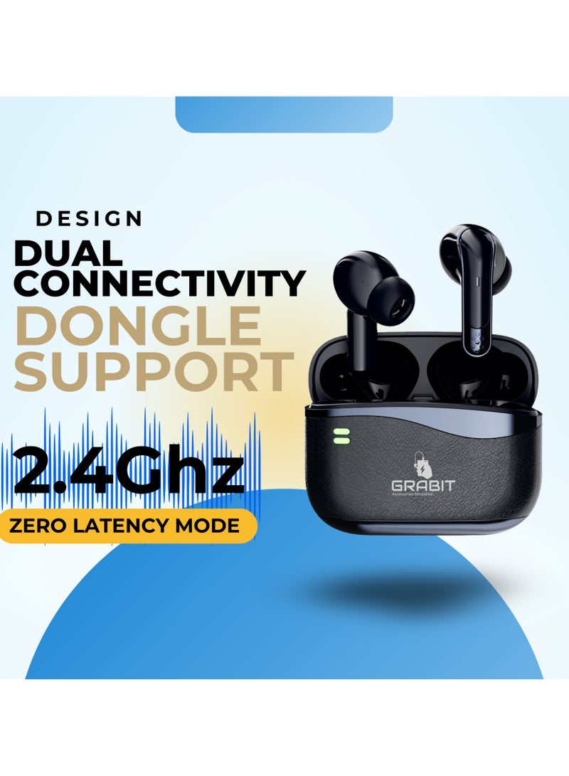 GRABIT GTUNES-DUET True Wireless Earbuds – 25dB ANC, Dual Connectivity, Quad-Mic, 6H Playtime, Fast Charging  - Image 5