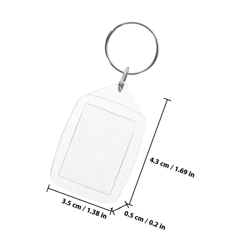 12Pcs Keychain Pendant DIY Photo Frame Keychains Bag Hanging Keychain Charms - Image 2