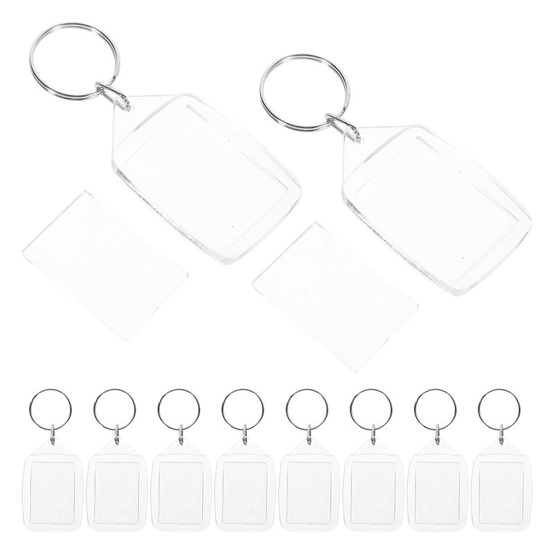 12Pcs Keychain Pendant DIY Photo Frame Keychains Bag Hanging Keychain Charms - Image 5