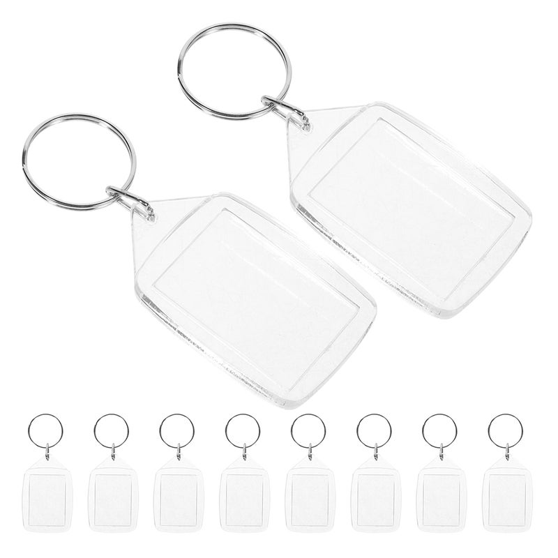 12Pcs Keychain Pendant DIY Photo Frame Keychains Bag Hanging Keychain Charms - Image 4
