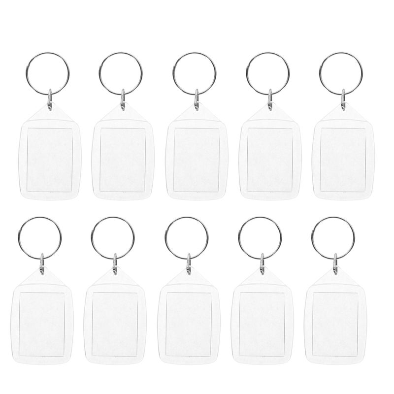 12Pcs Keychain Pendant DIY Photo Frame Keychains Bag Hanging Keychain Charms - Image 1