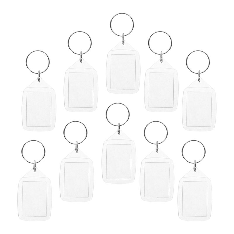 12Pcs Keychain Pendant DIY Photo Frame Keychains Bag Hanging Keychain Charms - Image 3