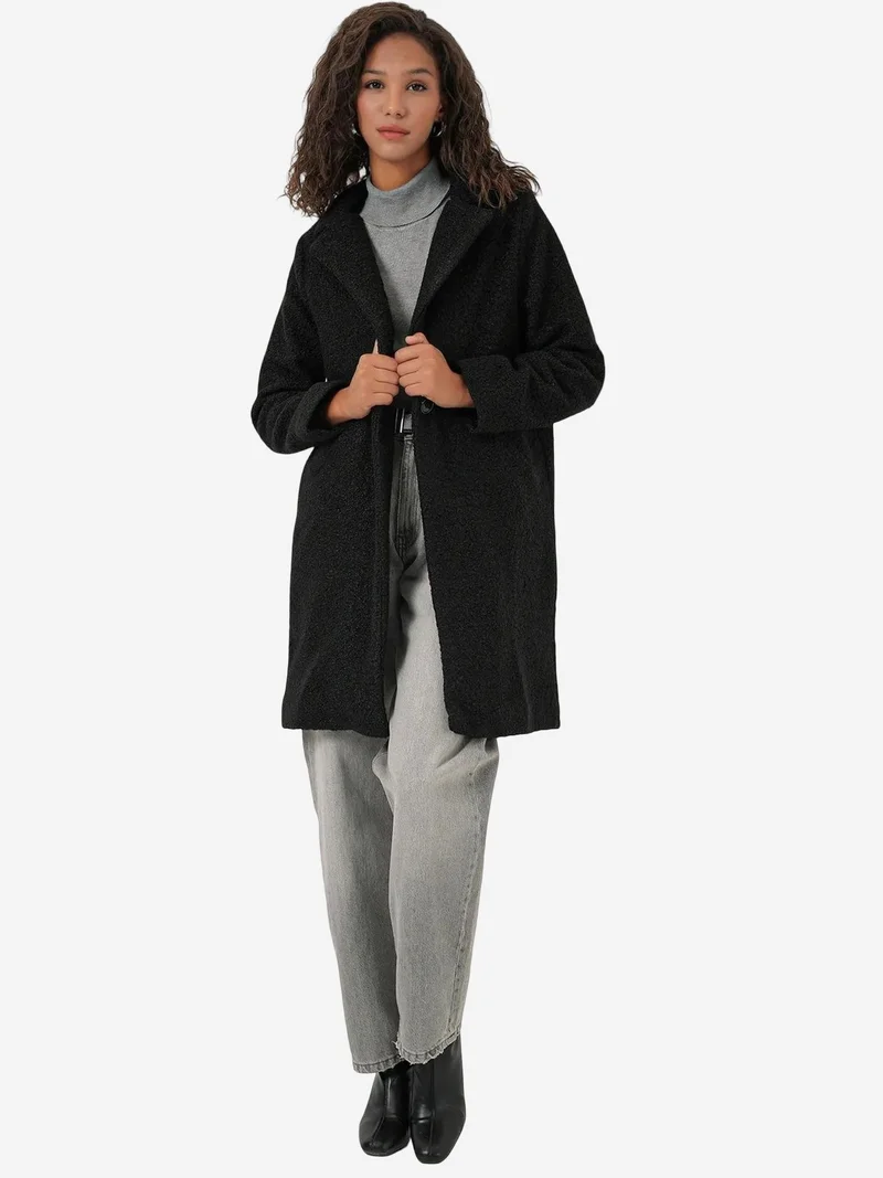 BIG DART BDART Oversized Textured Long Plush Coat