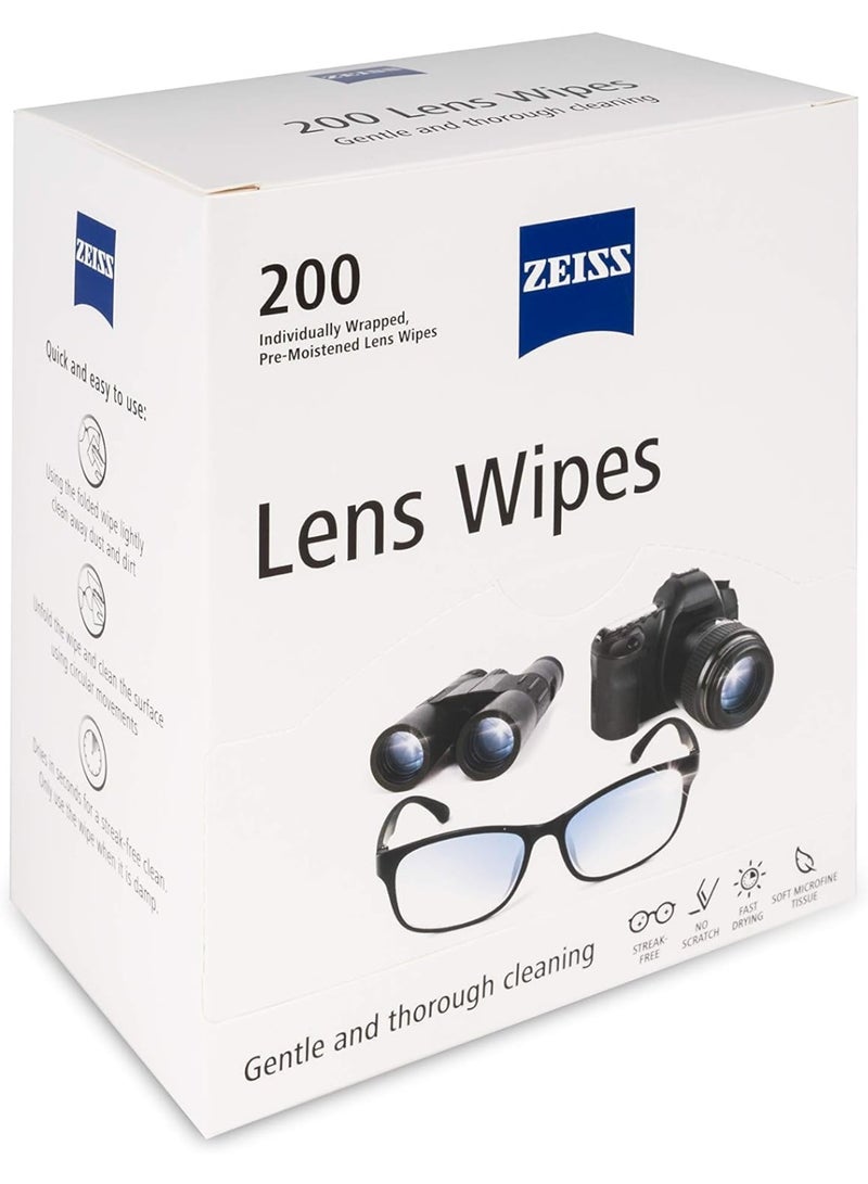 Zeiss Pre-Moistened Lens Cleaning Wipes, 200 Count - Image 2