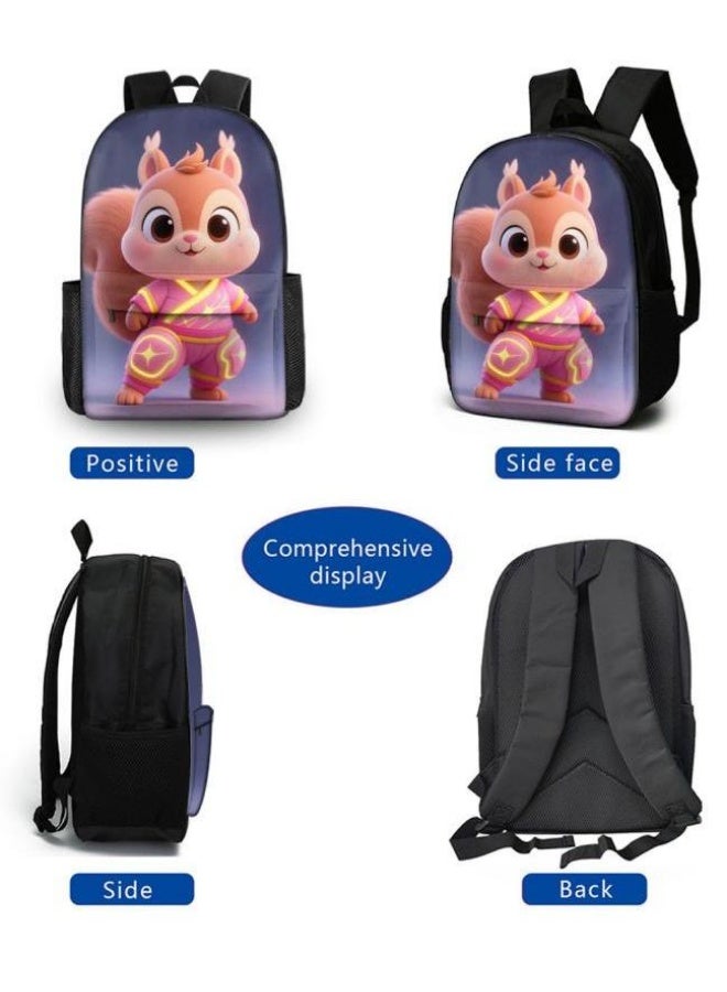 Bright Li Fire Unlock the new fashion of childish fun! Three-piece set of bags, cartoon elements for children and teenagers (students, children, friends' outings, mountain climbing, schooling, etc. can be used) - 21  - Image 3