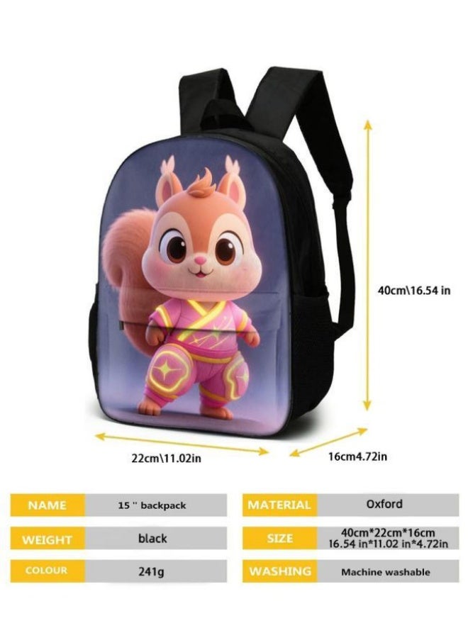 Bright Li Fire Unlock the new fashion of childish fun! Three-piece set of bags, cartoon elements for children and teenagers (students, children, friends' outings, mountain climbing, schooling, etc. can be used) - 21  - Image 5