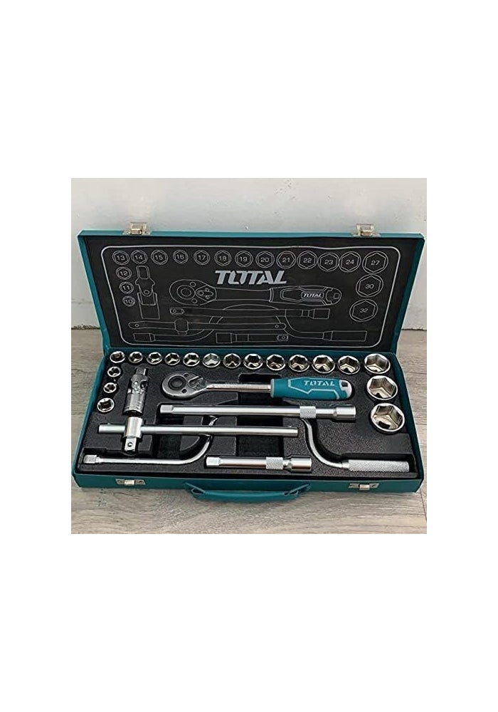 Total 24-Piece Socket Set in Metal Case - Image 2