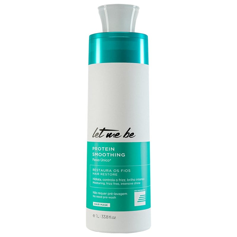 Let Me Be دعني أكون علاج بروتين تنعيم خطوة واحدة 1 لتر علاج كيراتين برازيلي نظام تنعيم فرشاة تقدمية
