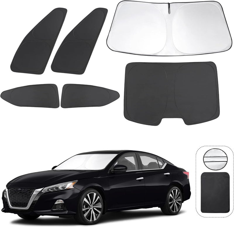 TINGLU 6PCS Window Shades for Nissan Altima 2019-2025 - Full Coverage Sun Shade Kit - Image 1